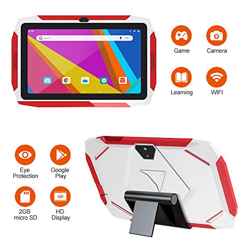 Kid Tablet, Kids Edition Tablet 7 Pulgadas Android 9.0, ROM de 16 GB, Control Parental, iWawa preinstalado, 40+ Aplicaciones de Aprendizaje, con Funda a Prueba de niños y Tarjeta Micro SD de 32 GB