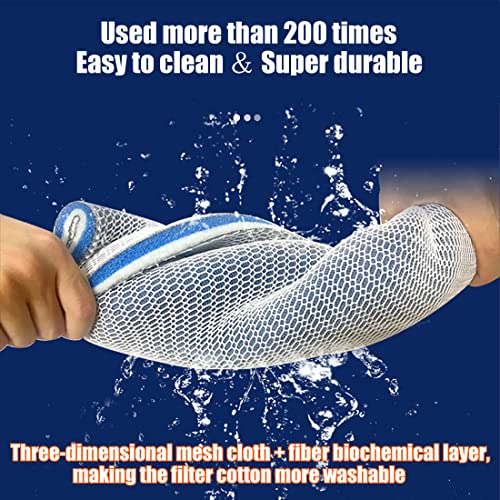 Image of 48x12 inch Sponge Aquarium Filter Media Accessories Cuttable 8-Layer Fish Tank Canister Filters Supplies Filter Floss for Aquariums Fish Tank Accessories Aquarium Sponge Filter (Pack of 2)