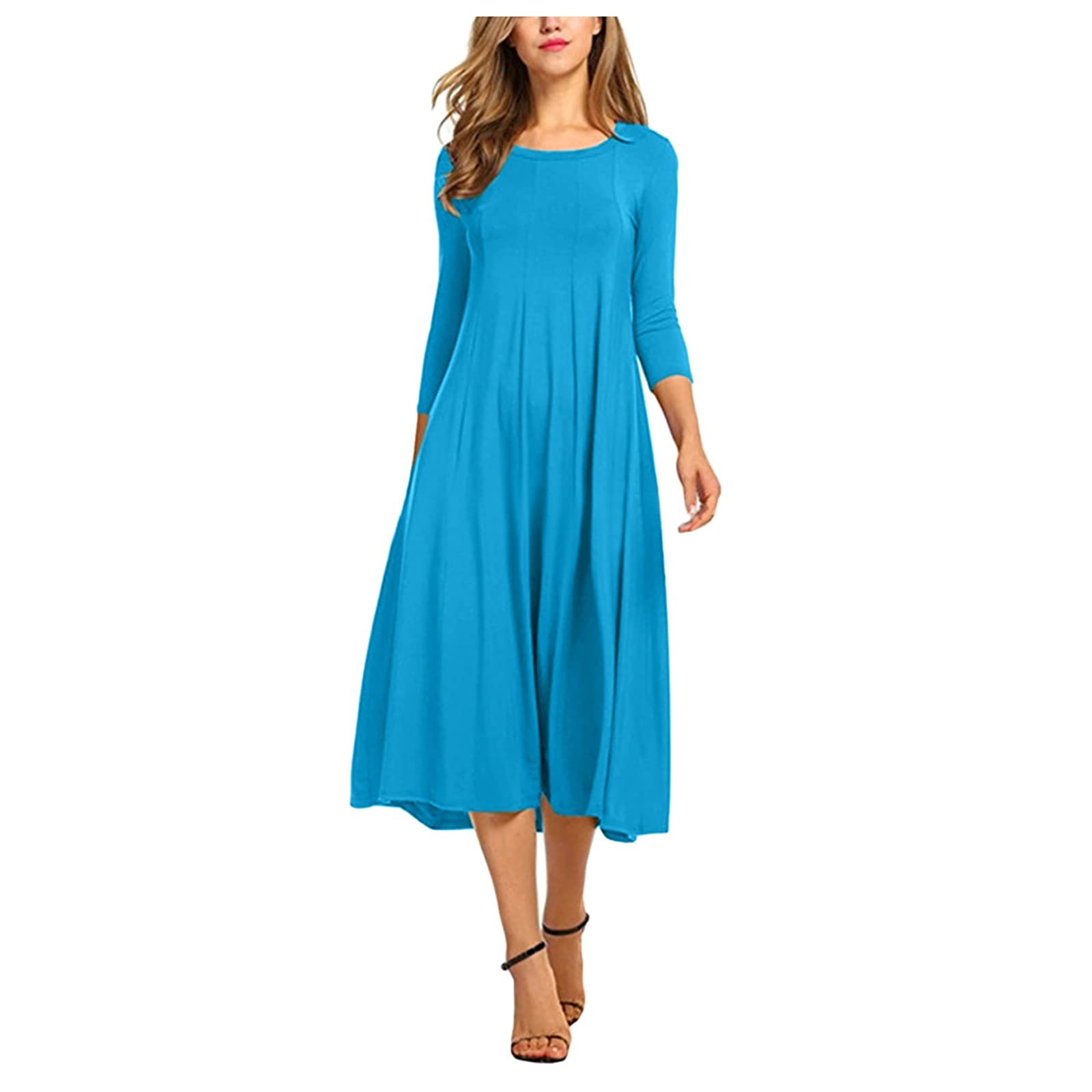 Dresses for Women 2023 Sexy Party Short Sleeve Maxi Dress Beach Sundress Loose Flowy Formal Dress