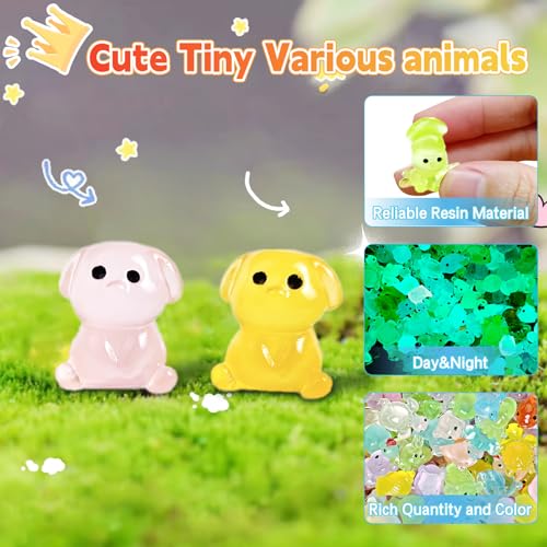 50PCS Glow Resin Animals