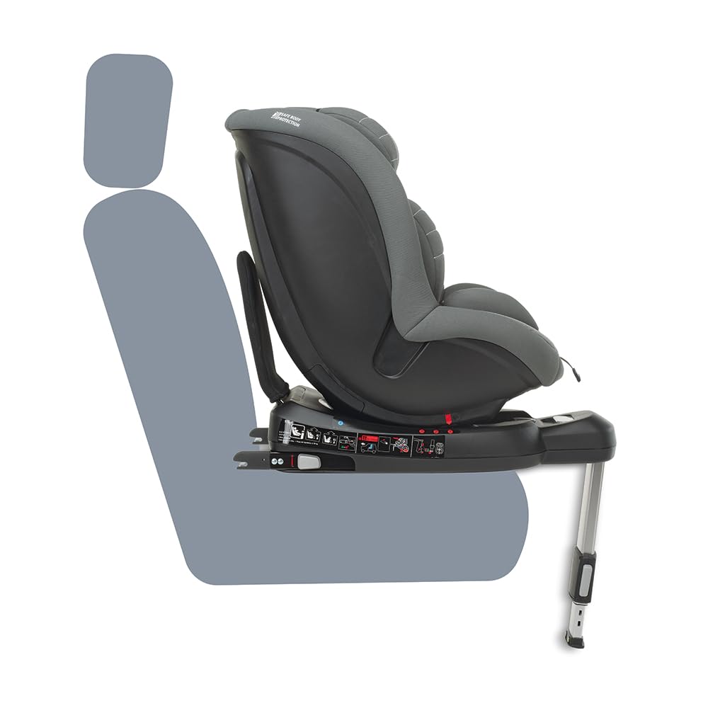 Foppapedretti Siège auto Logik I-Size, siège pivotant à 360° pour enfant de 40 à 105 cm de hauteur, conforme ECE R129, fixation Isofix, appuie-tête à 13 hauteurs, Desert