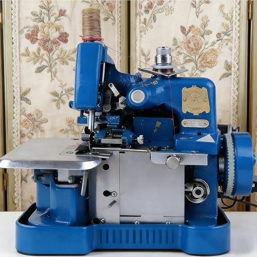 Industrial Electric Overlocker Machine 3000 SPM with Speed Controller & Accessories, Adjustable 1.5-3.2mm Stitch Length for Smooth, Even Stitches on All Fabrics - Green