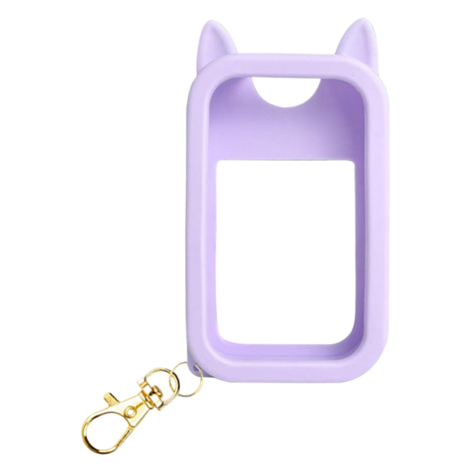 Hand Mist Case - Cute Ears Silicone Hand Sanitizers Case With Clip, Anti-Slip Grip Thickened Silicone Protective Pouch, Mist Hand-Sanitiser Mini Protective Sleeve With Keychain For Travel