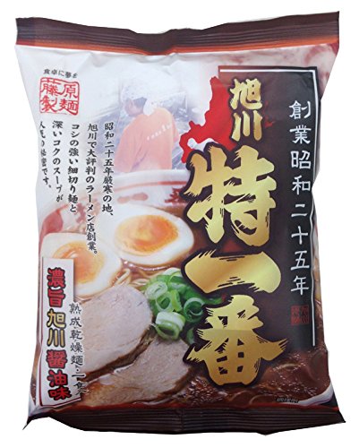Amazon.co.jp: 藤原製麺 旭川特一番 濃旨旭川醤油 125g×10袋 : 食品