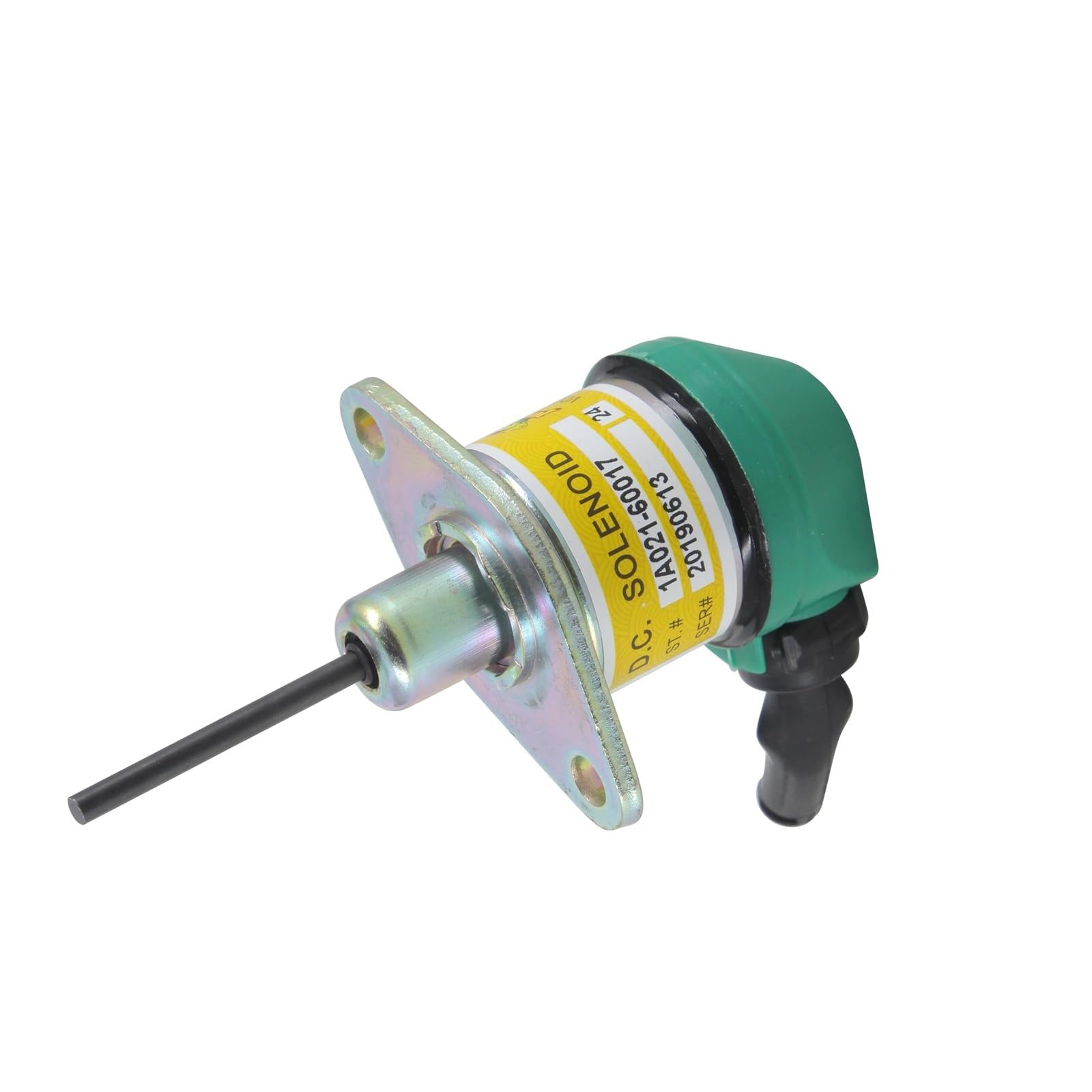 Solenoide de corte de combustible Solenoide de parada de combustible (12 V/24 V, 17208-60015), compatible con el solenoide de apagado de llama Kubota 1A021-60017(1A021-60017 12V)