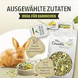 Mr. Crumble Mümmel-Mix Kaninchenfutter 1 kg – Getreidefrei & Pelletfrei – Natürliche Zutaten mit Kräutern & Gemüse – Hoher Rohfaseranteil für gesunde Verdauung & Zahnpflege