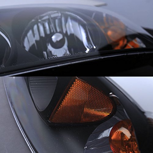 Sppc Headlights Black Assembly Set For Chevy Malibu - (Pair) Driver Left And Passenger Right Side Replacement Headlamp #TOP3