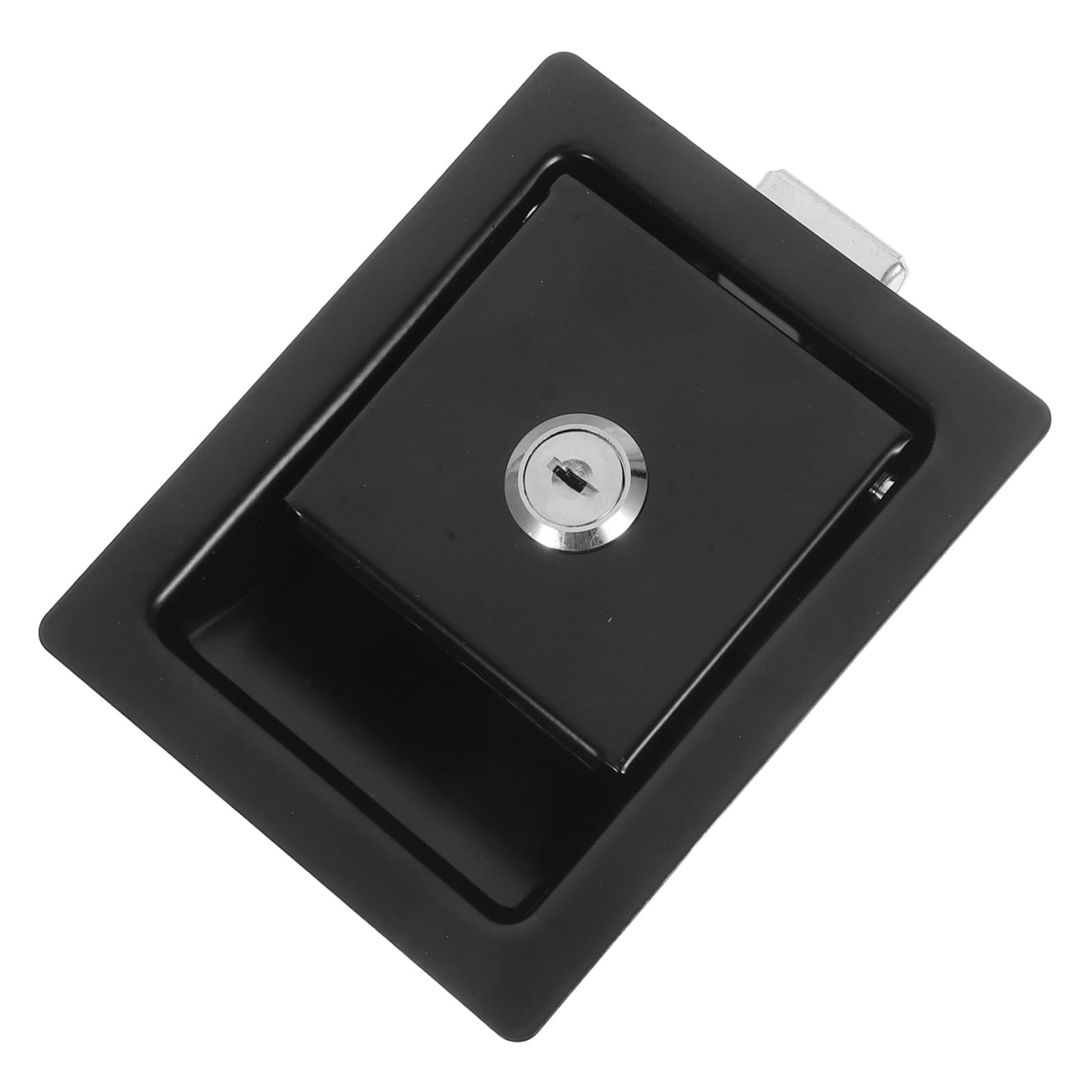 Serrure de porte pour coffret électrique encastré en acier et zinc