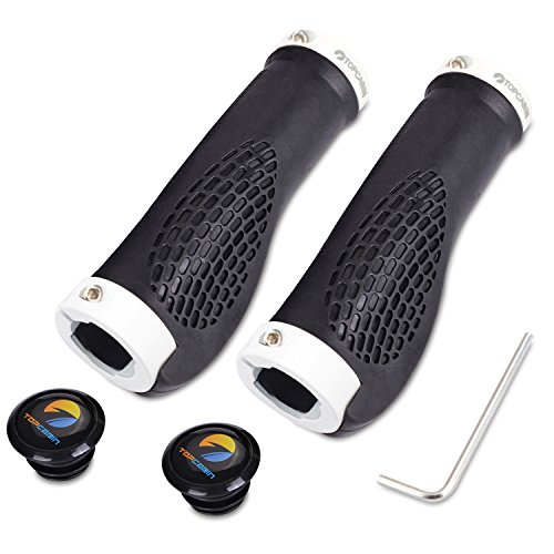 TOPCABIN Bike Grips,Ergonomic Design Bicycle Grips Widen Holding Surface Rubber Bike Handlebar Grips