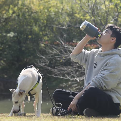 GiNT 37oz Insulated Stainless Steel Dog Water Bottle with Detachable Bowl & Carrying Case — view 7