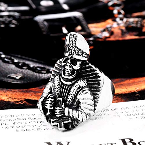 Image of Genuine Stainless Steel Ring Jewelry for Men Fashion Punk Biker Skull Rings