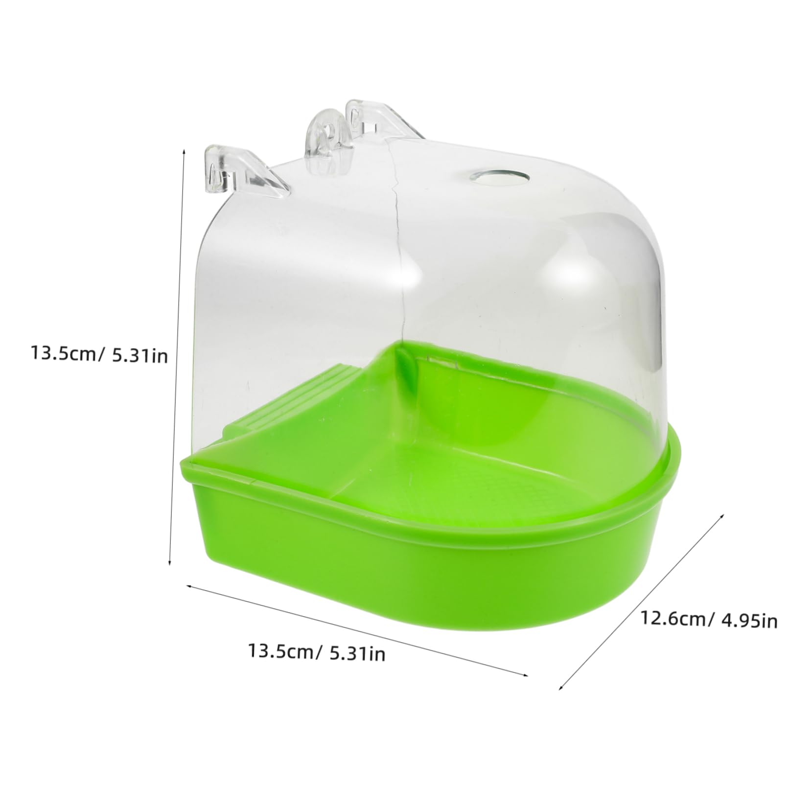 Sosoport 4pezzi Pet Bird Bath Box Vaschetta per Bagno per Uccelli Accessorio per Pappagalli e Piccole Creature Vasca da Bagno Resistente Giocattolo Divertente per Benessere degli Uccelli