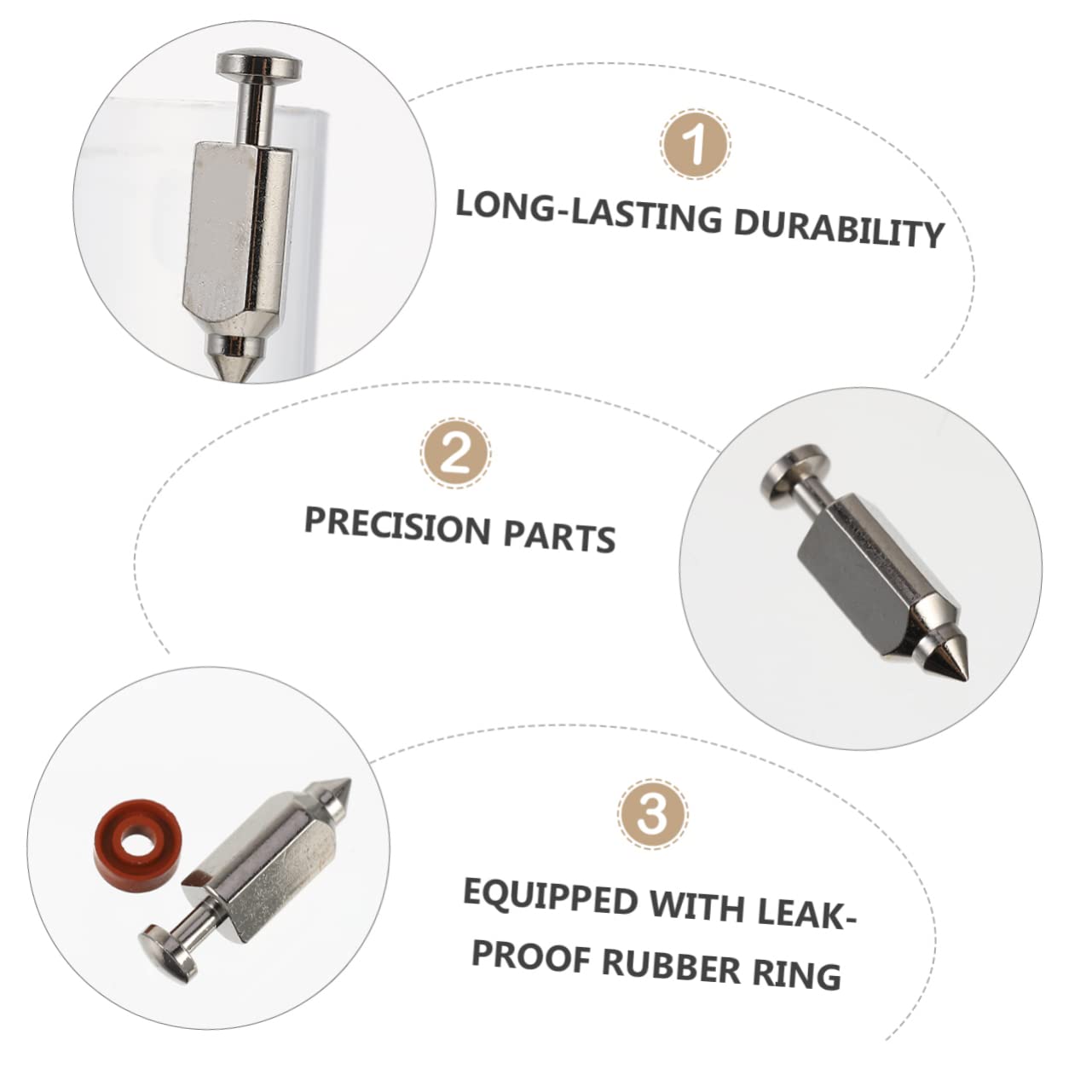 Set De 4 Aiguilles De Carburateur Pour Tondeuse à Gazon - Acier, Compatible Avec Soupape Flotteur 398188 - 4