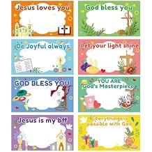 Bible Verse Name Tag Stickers 240 Pcs Easter Religious Name Tags 3.5 x 2 inch God Bless Self Adhesive Name Label - Motivational Faith Decals Classroom School Supplies
