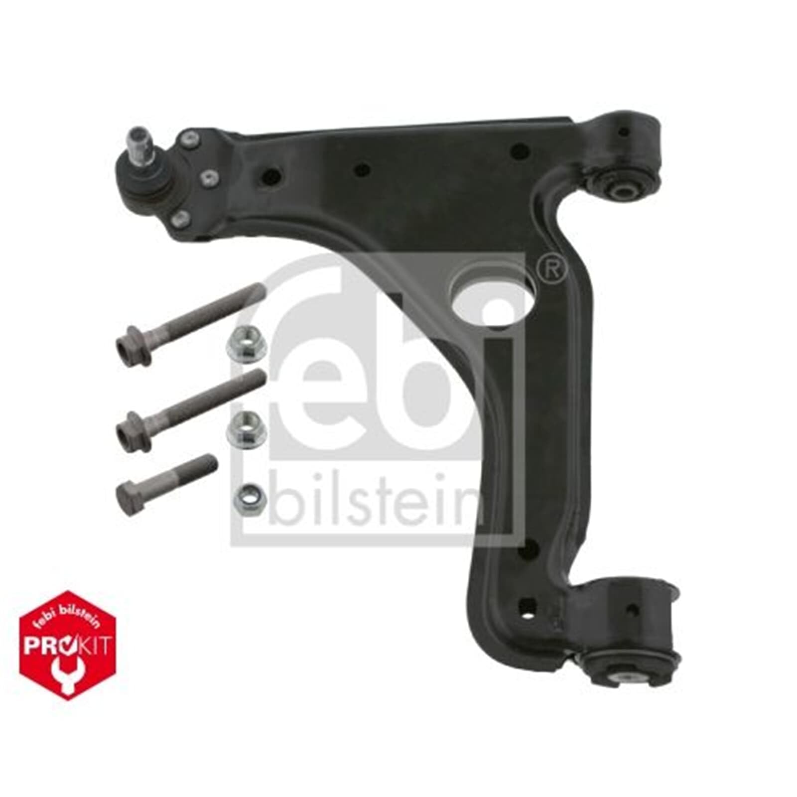febi bilstein 34226 Wahacz z materiałem montażowym, łożyskiem i przegubem, z przodu po lewej stronie, 1 sztuka