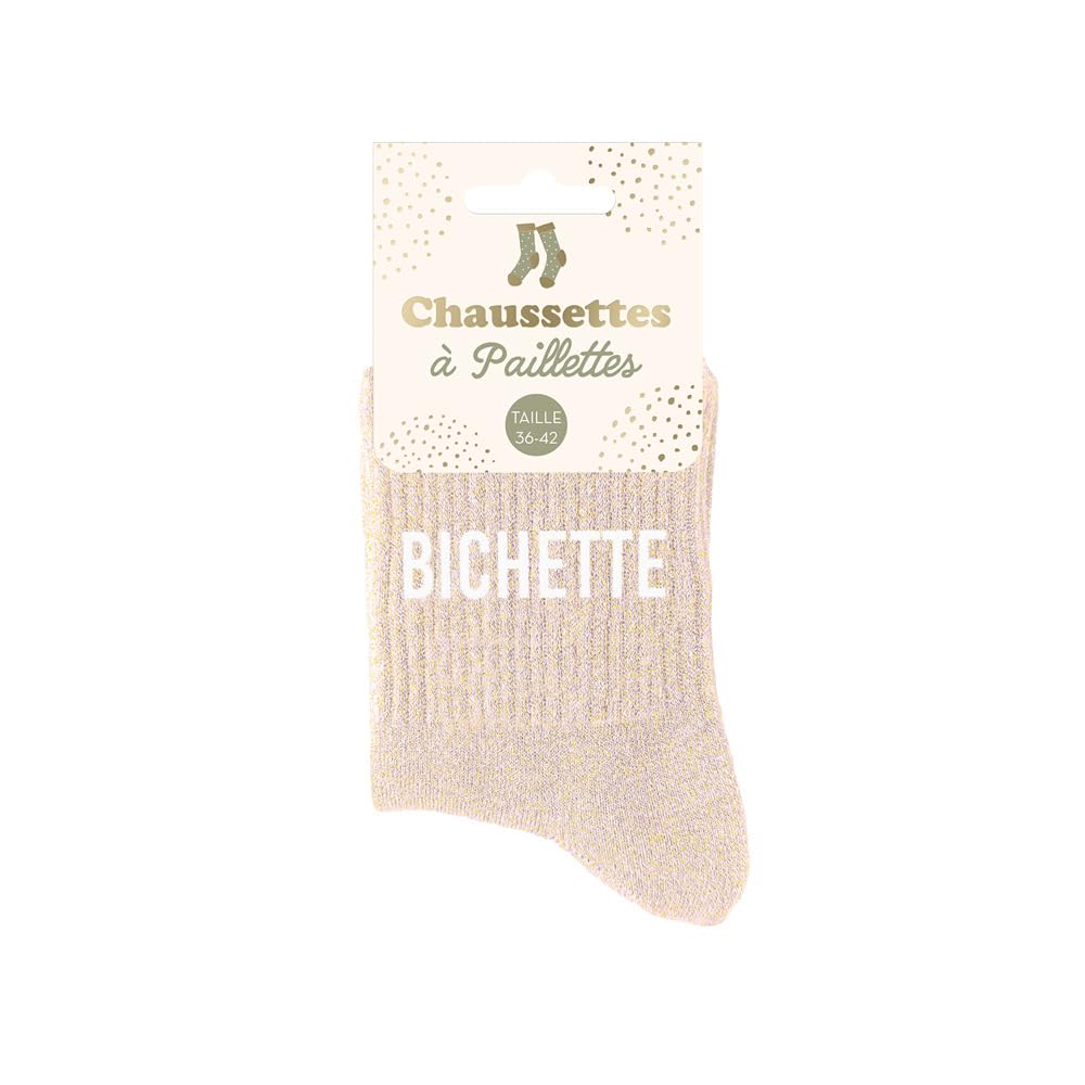 STC, Calze Con Paillettes Corte - Rompicapo (taglia Unica 36-42