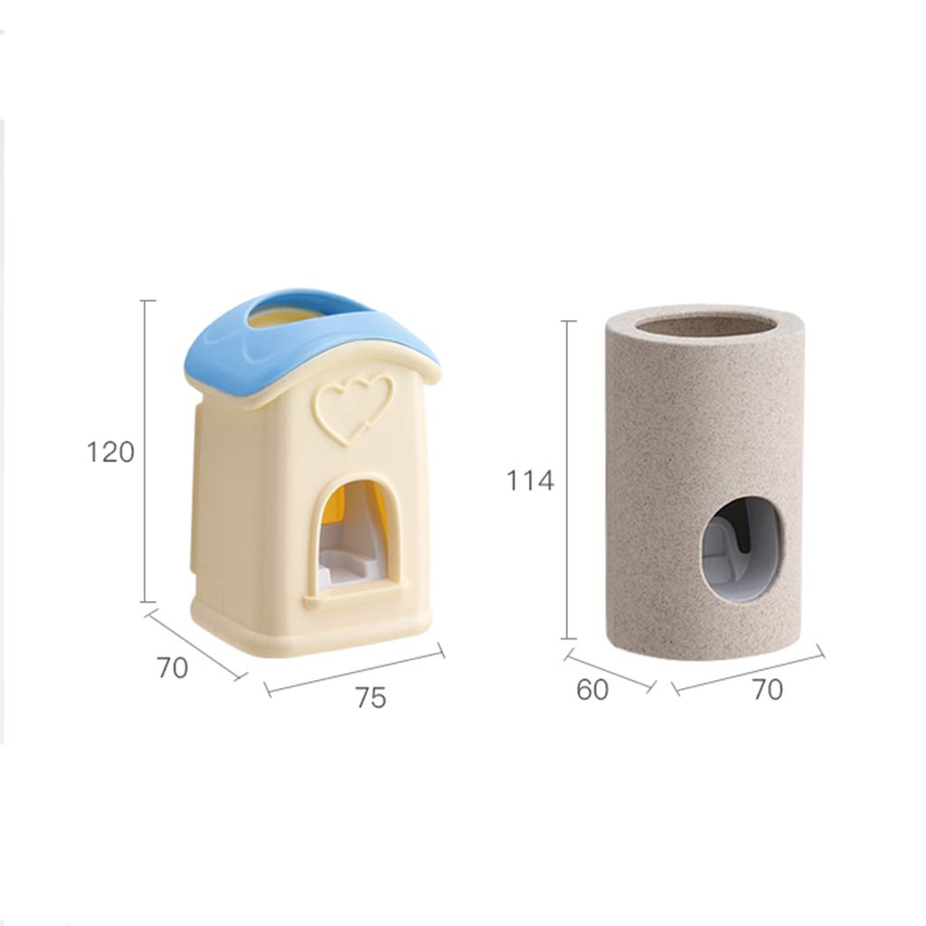 LINGJIONG Tandpasta Dispenser Wandmontage - Handsfree Tandpasta Squeezer Voor Kinderen En Volwassenen - Tandpasta Houder Met Sterke Plakband - Badkamer Accessoires Gemakkelijk Te Reinigen