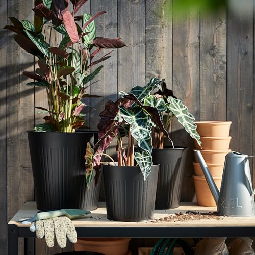 Pot de fleurs intérieur extérieur anthracite CITRONMELISS 19 cm - 3