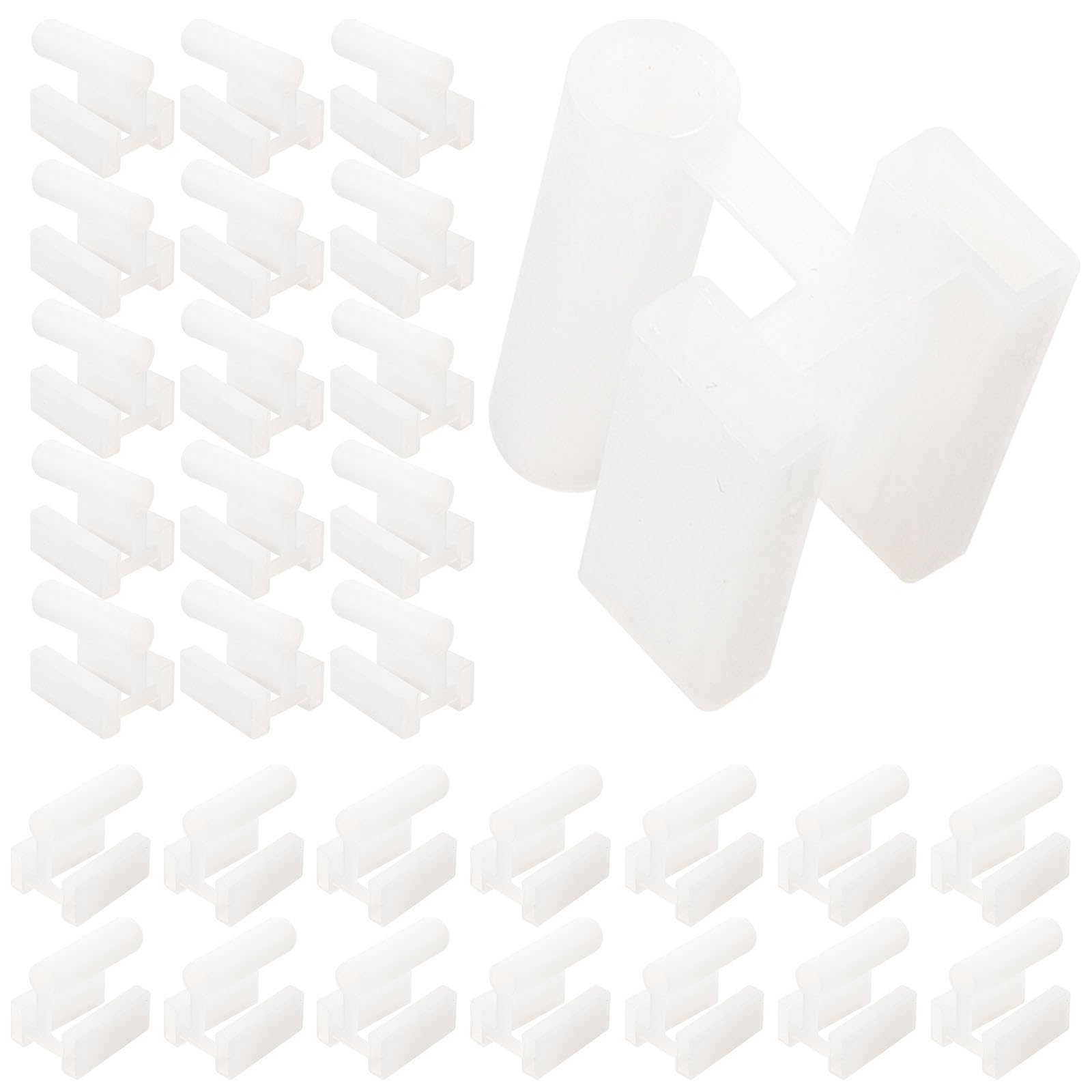 Hohopeti 100pcs Safety Plug Covers 3-Prong Plastic Outlet Protector Proof Electrical Socket Dustproof Caps for Home Safety