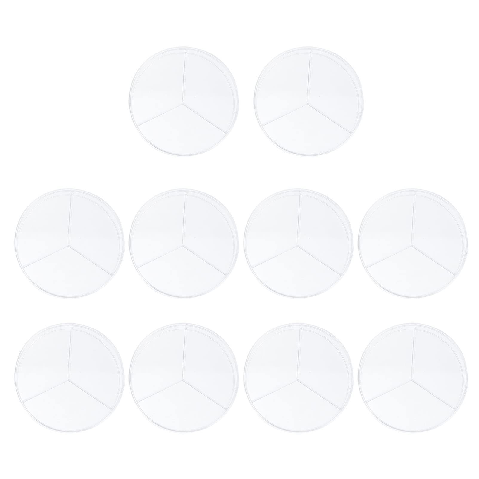 Gatuida 30piezas Placas De Petri Transparentes De Compartimentos Esterilizadas Para Cultivo De Bacterias Laboratorio y Aula De Ciencias