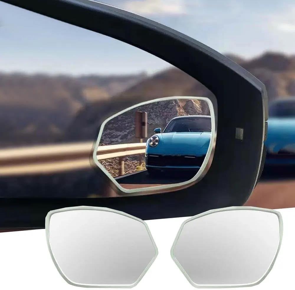 2X Convex Blind Spot Mirror Safety Driving Wide-Angle 360 Degree Adjustable Clear Rearview Mirror Auxiliary Blind Spot Mirrors