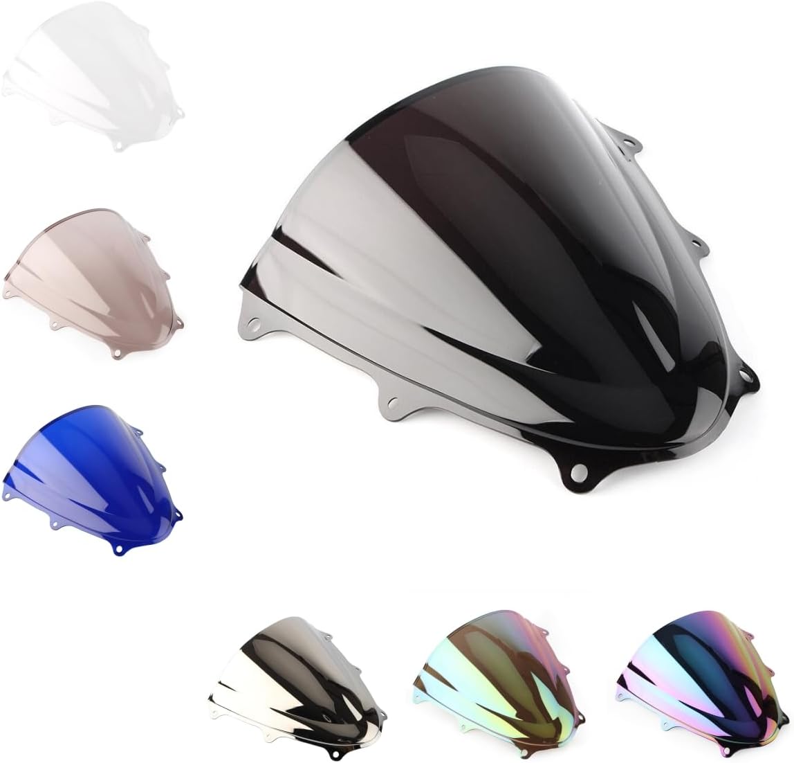 Motorcycle Front Windscreen ABS Plastic Windshield Protection Wind Deflector Screen Application for Suzuki GSXR600 GSXR750 K11 GSXR 600 750 2011-2021 (Blue)