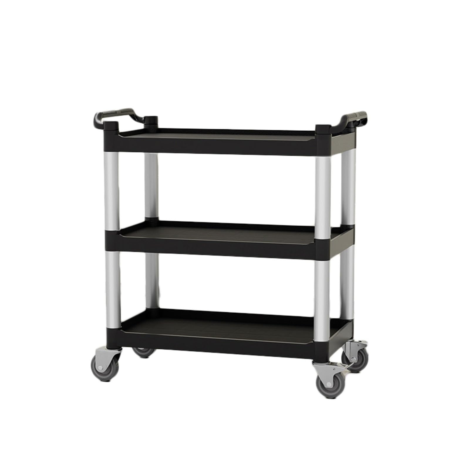 Restaurant Trolley,440 Lbs Capacity,Suitable For Restaurants,Kitchens,Warehouses,Equipped With Lockable Silent Wheels(Black)