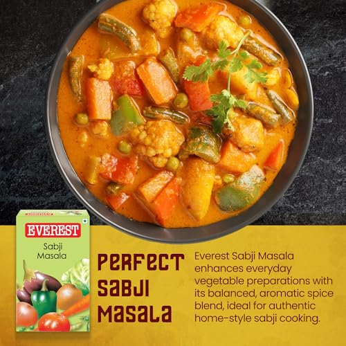 Image of Everest Sabji Masala - 100g | Subtle, Aromatic Blend for Flavourful Vegetable Curries | Balanced Spice Mix for Everyday Indian Sabzi & Home Cooking