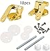 Loszaral Gold Toilet Seat Hinges, Universal Fit, Complete Installation Kit, Premium Zinc Alloy, Anti-Corrosion Nylon Nuts, Adjustable Fittings