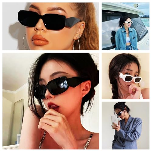 10-Pack Y2K Sunglasses, Irregular Square Frame UV400 Protection Unisex Party Favors Bulk Accessories (Women & Men)4