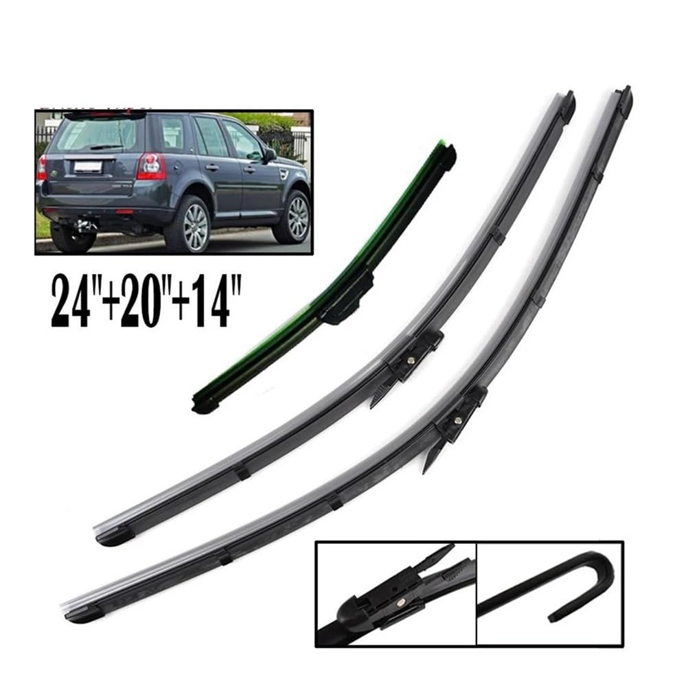 Tergicristallo Set Spazzole Tergicristallo Anteriori E Posteriori Per Land Rover Freelander 2 2007-2014 Spazzola Per Parabrezza 24 "20" 14 "