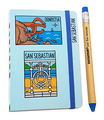 LIBRETA SAN SEBASTIAN CON BOLIGRAFO. NOTEBOOK SAN SEBASTIAN DONSOUVENIR.