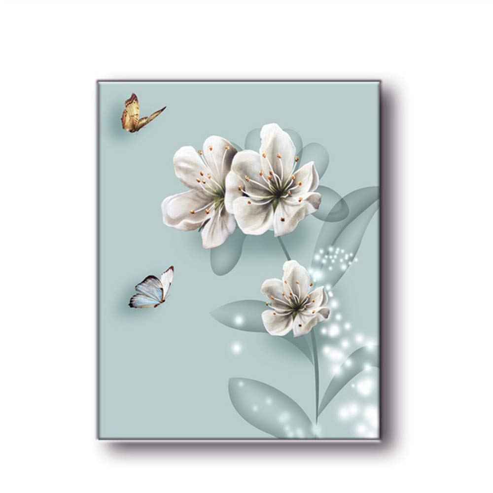 Imprimir Lienzo Pinturas Papel Pintado Cartel Flor Arte de la Pared Imágenes de Arte nórdico para Mesa de Comedor Fondo Decoración del Marco del hogar 40x60cm (15.7 "x23.6) x2 con Marco