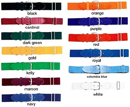 Martin Sports Adjustable Adult Baseball/Softball Belt, 1.5" Wide (Maroon, Adult)2