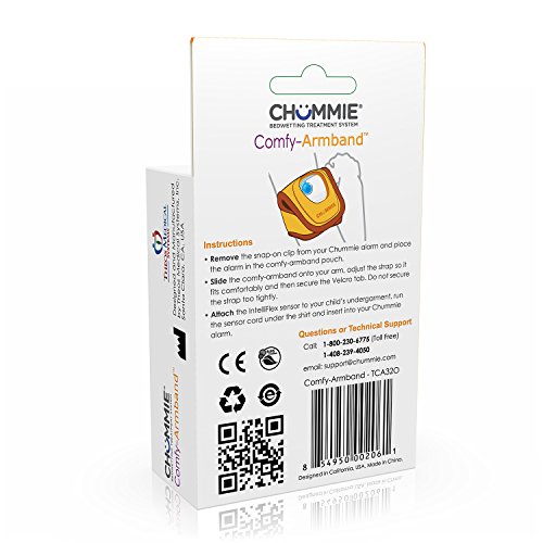 Chummie Comfy Armband For Bedwetting Alarms Patented Design To Increase Comfort And Convenience At Night When Used With Bedwetting Alarms, For Boys And Girls Of All Ages, Orange #TOP2