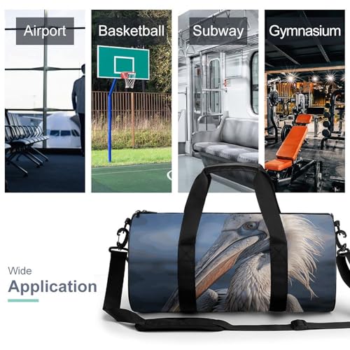 Gym Bag for Men Women Realistic Pelican Duffel Bag Overnight Bag with Compartment Gym Sackpac3