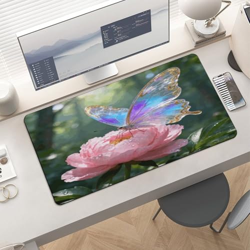 Flower Butterfly Desk Pad protector de escritorio 30x60 cm miniatura 6