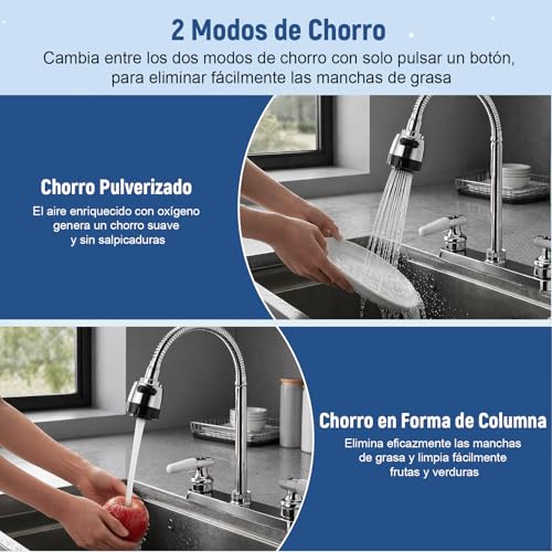 Mezcladora para fregadero cuello flexible 18 Imagen adicional