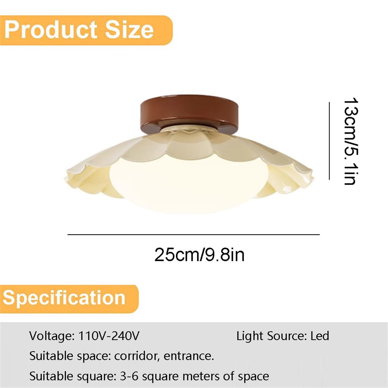 Lampy sufitowe okrągłe nordyckie beżowe