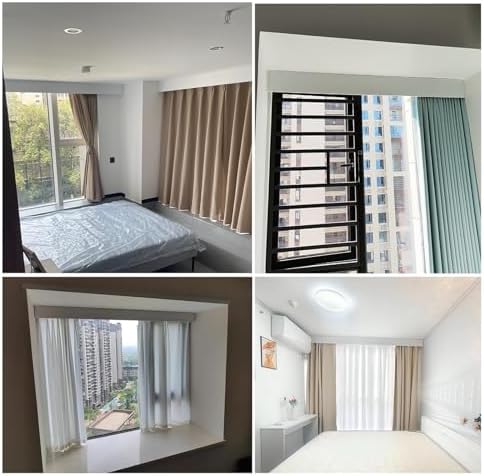 Blackout Curtain Pelmet Box for Bay Windows - Trackless Design, Dust-Proof & Wear-Resistant Valance, Ideal for Home & Office Decor (White, 9.5cm x 1.9m)