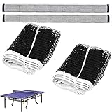 ping pong 40+ Material: el material de poliéster y algodón del conjunto de red de tenis de mesa tiene una buena elasticidad y resistencia a la abrasión en condiciones secas y húmedas, un tamaño estable, una contracción baja, grande y recta, no es fácil de doblar, fácil de lavar y de secado rápido.