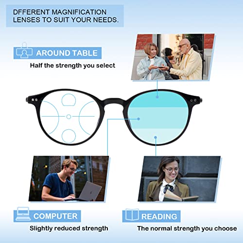 Image of Exquisite Ultra-light Progressive Multifocus Reading Glass Women Blue Light Blocking Multifocal Readers