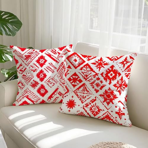 Housse coussin 60x60cm velours rouge de qualité supérieure double face - 3