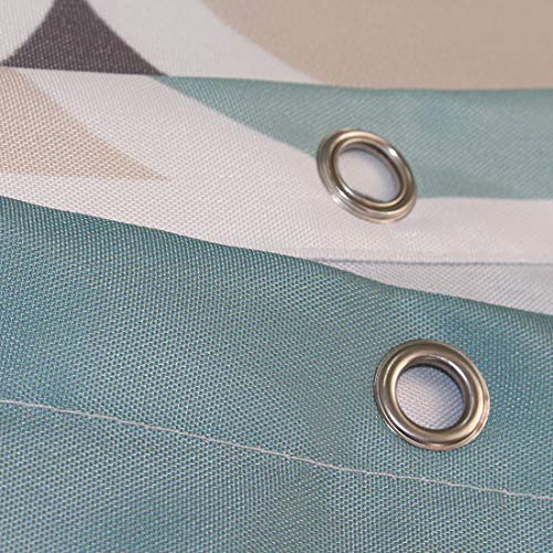 Tennove Shower Curtain 180 x 180cm Mildew Resistant Geometric Thick Polyester Fabric Bathroom Shower Curtain Waterproof Washable Bath Curtain with Hooks - Image 3