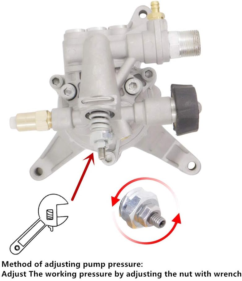 Universal 3100 PSI Power Pressure Washer Water Pump for Washer Pump 7/8" Shaft Engines with Pressure Washer Nozzle