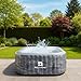 Inflatable Hot Tub 2-3 Person 110 Air Jets, Portable Blow Up Hottub with Cover, Built in Heater Pump, Square Outdoor Spa, Cup Holder, 2 Filters