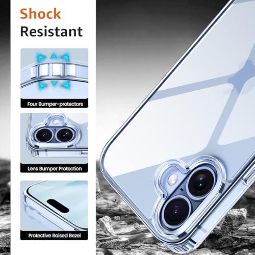 Image of Amozo for iPhone 17 Back Case Cover | Ultra Hybrid Transparent Camera and Drop Protection Back Case Cover for iPhone 17 - (Polycarbonate|Clear)