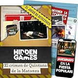 Hidden Games Escena del Crimen: El Crimen de Quintana de la Matanza, crimenes imperfectos, Exit Juego de Mesa de Misterio y Detectives cooperativo, 1-6 Jugadores, a Partir de 14 años, en español