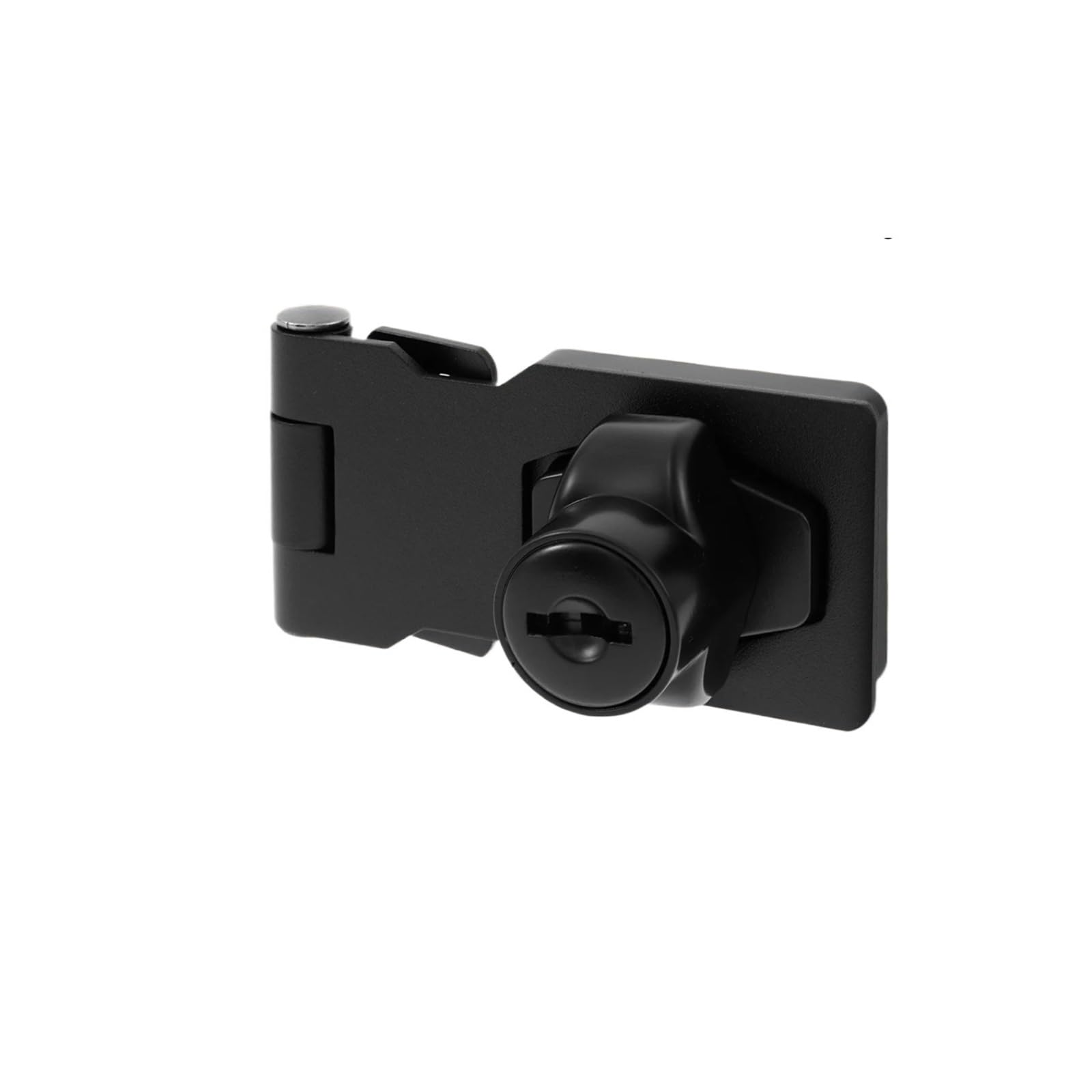 Cadenas de porte Moraillon avec serrure à clé noir pour armoire et boîte en bois 4 Pcs