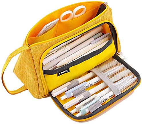 RUICHUANGS estuche escolar ,estuche mascarillas, estuche,Con mango- de gran capacidad, caja de lápices, bolsa de cosméticos, bolsa de almacenamiento,24 cm Cover